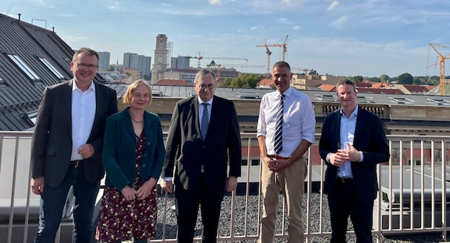 ohannes Funke (MdL), Petra Budke (MdL), Abraham Lehrer, Andr Schaller (MdL) und Aron Schuster.